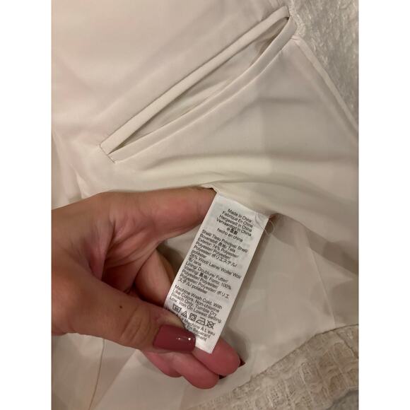 NWT J. Crew Women’s Wool Blend Tweed Jacket Gold Buttons Off White 18 Pockets - Picture 6 of 7